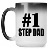 Number One #1 Step Dad - 15 Oz Color Changing Mug