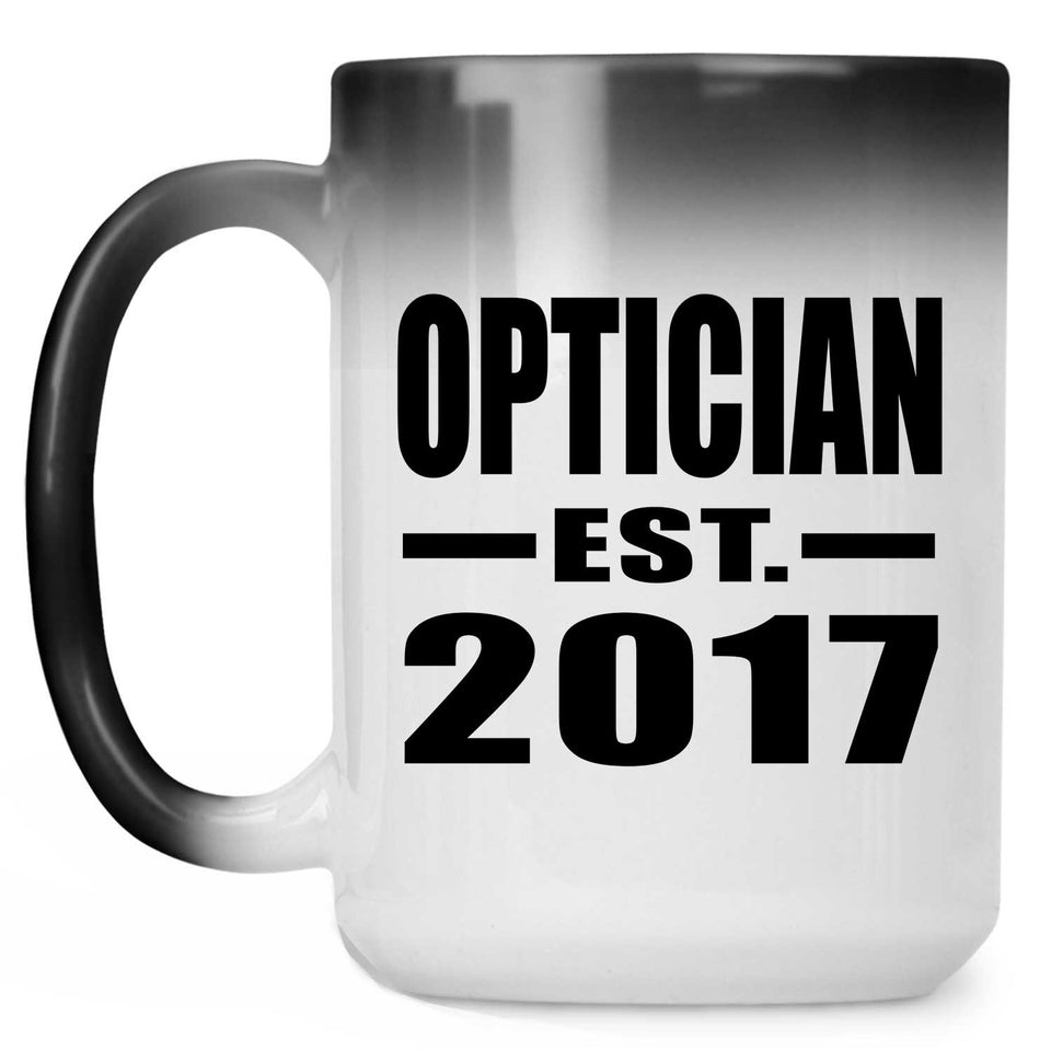 Optician Established EST. 2017 - 15 Oz Color Changing Mug