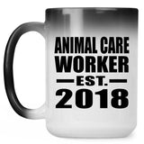 Animal Care Worker Established EST. 2018 - 15 Oz Color Changing Mug