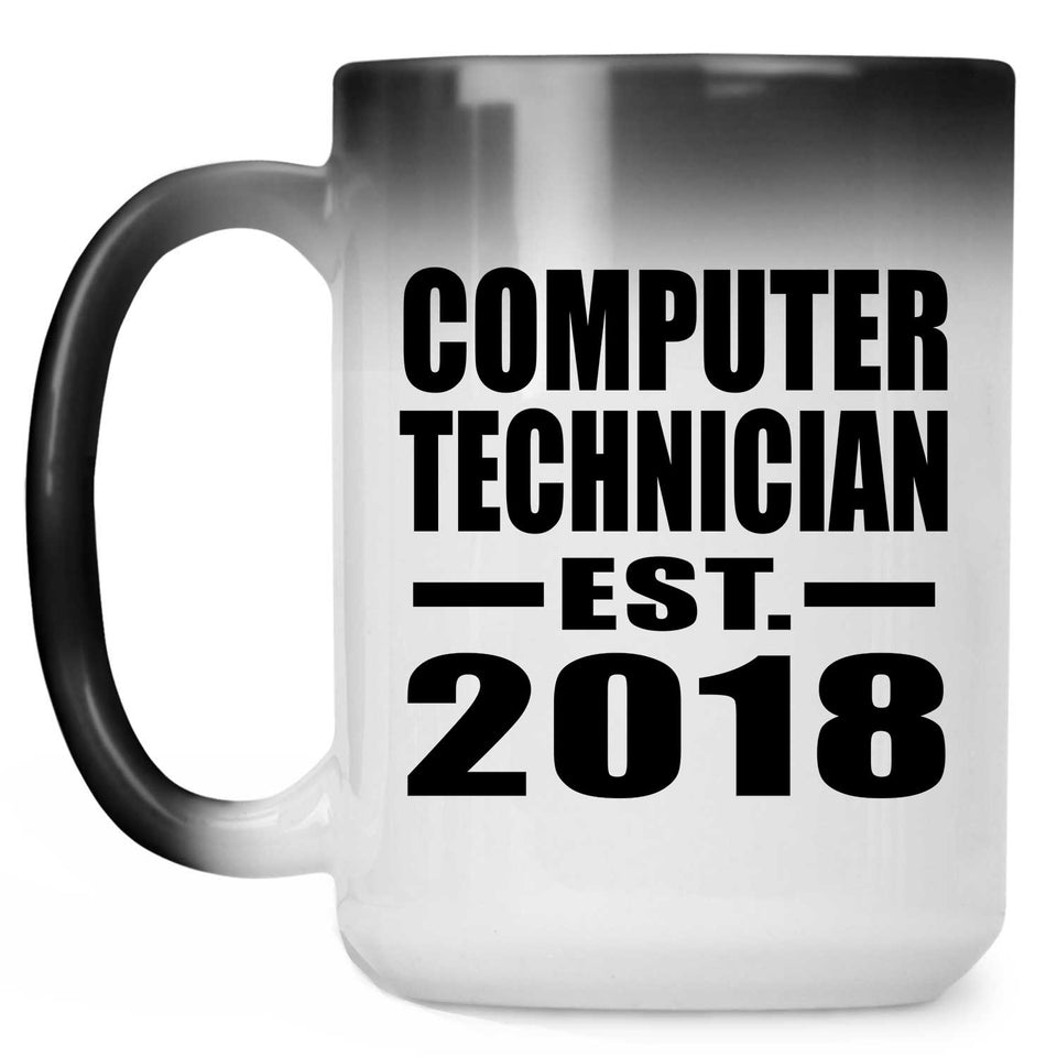 Computer Technician Established EST. 2018 - 15 Oz Color Changing Mug
