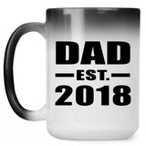 Dad Established EST. 2018 - 15 Oz Color Changing Mug