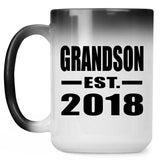 Grandson Established EST. 2018 - 15 Oz Color Changing Mug