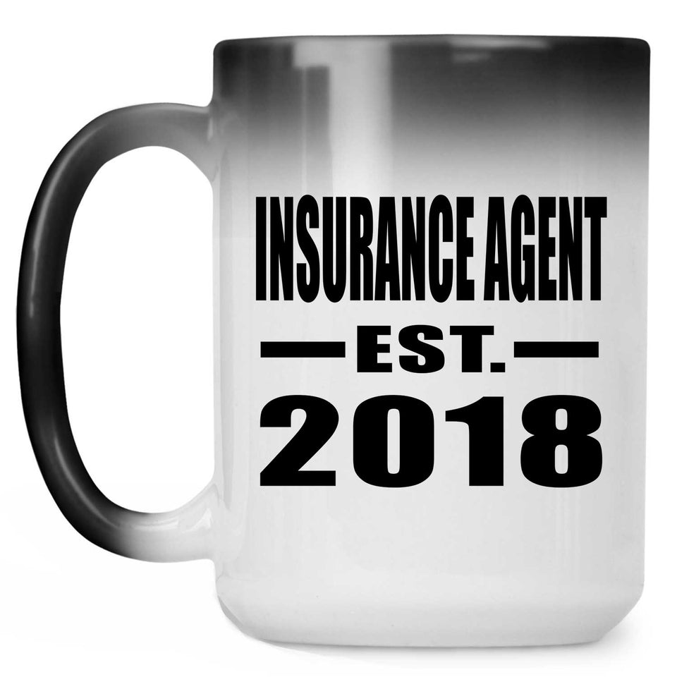 Insurance Agent Established EST. 2018 - 15 Oz Color Changing Mug