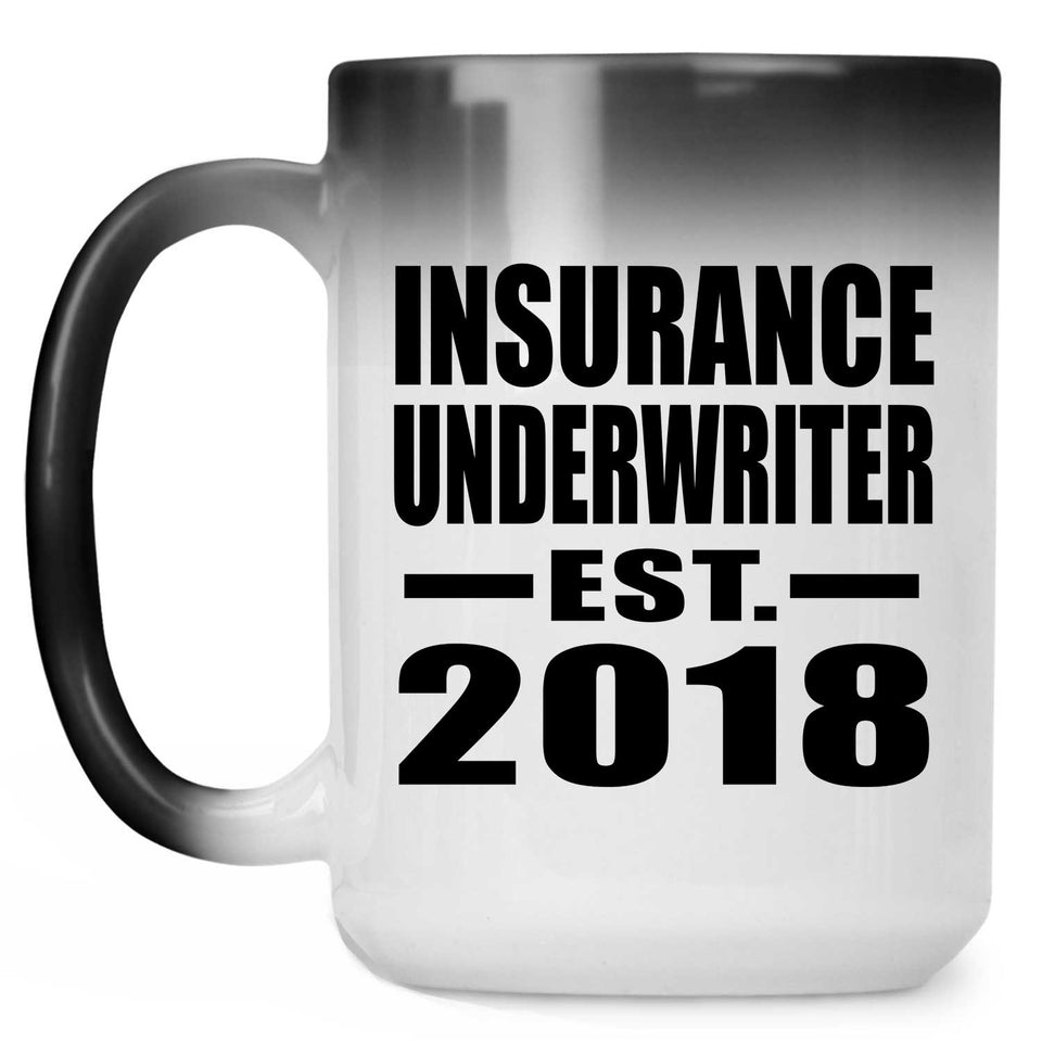 Insurance Underwriter Established EST. 2018 - 15 Oz Color Changing Mug