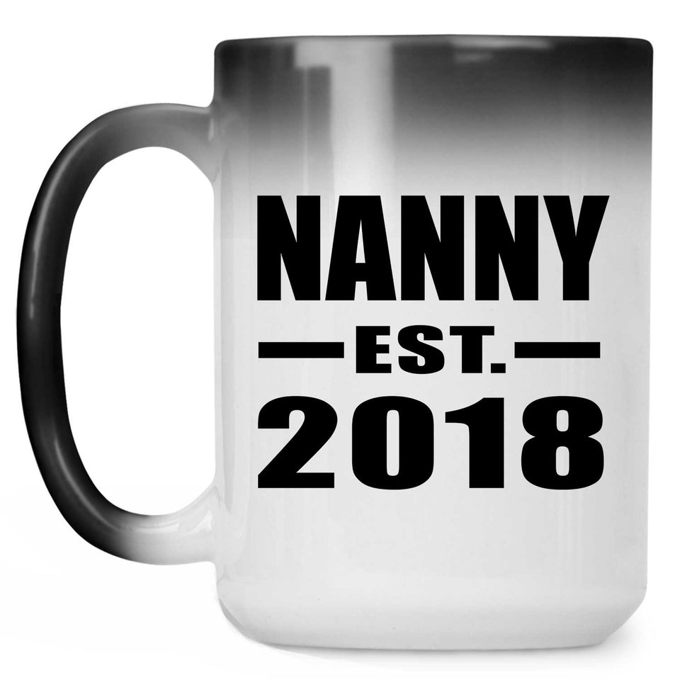 Nanny Established EST. 2018 - 15 Oz Color Changing Mug