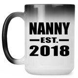 Nanny Established EST. 2018 - 15 Oz Color Changing Mug