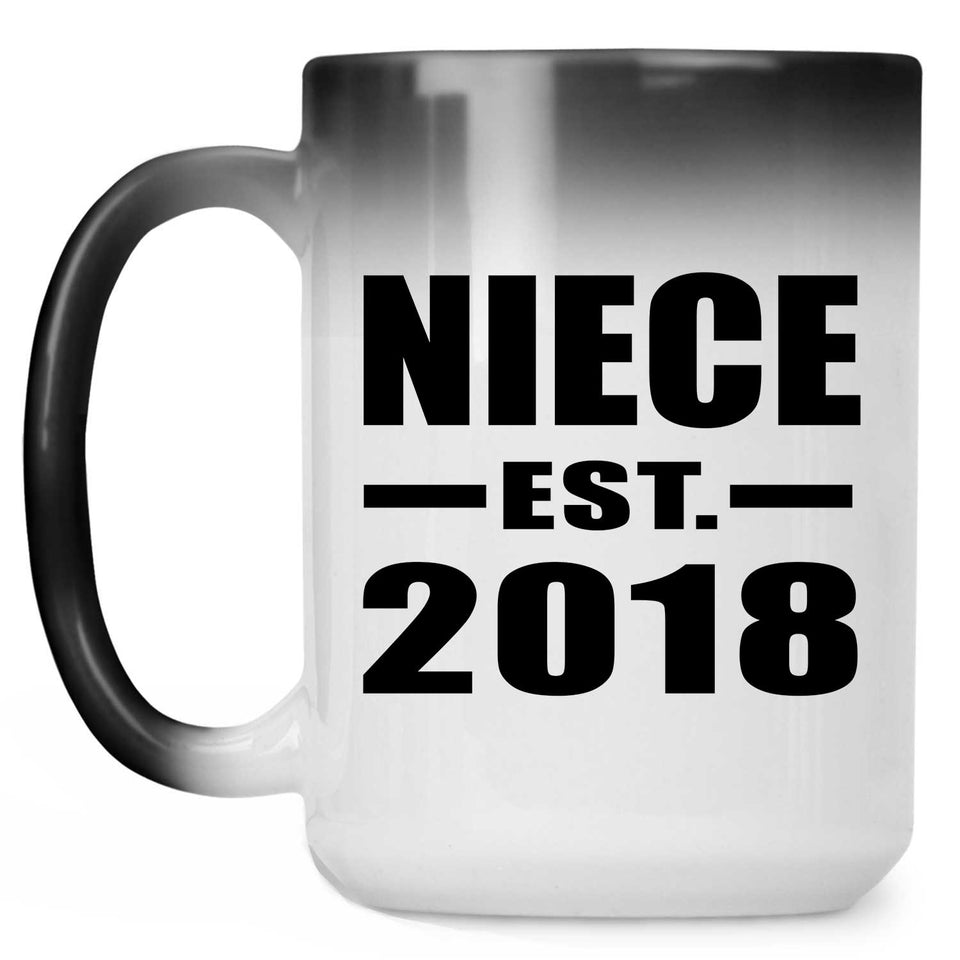 Niece Established EST. 2018 - 15 Oz Color Changing Mug