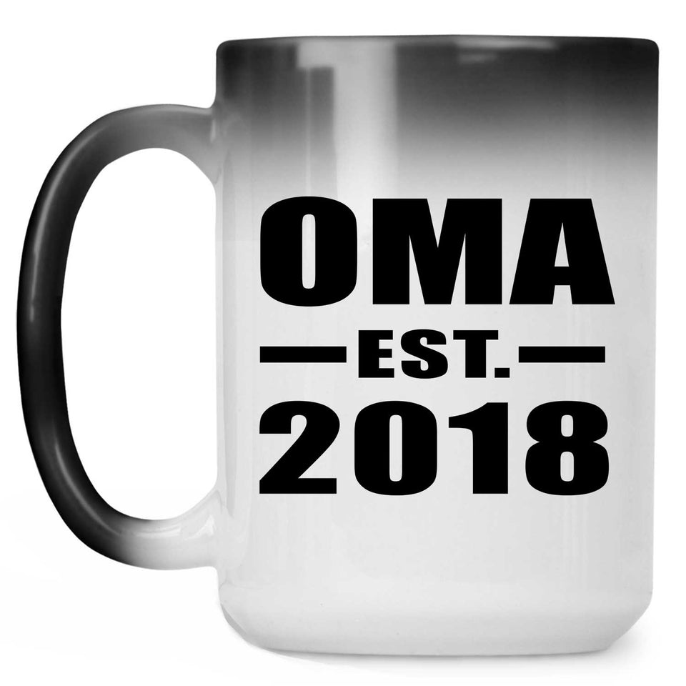 Oma Established EST. 2018 - 15 Oz Color Changing Mug