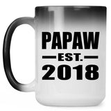 Papaw Established EST. 2018 - 15 Oz Color Changing Mug