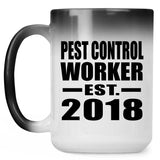 Pest Control Worker Established EST. 2018 - 15 Oz Color Changing Mug