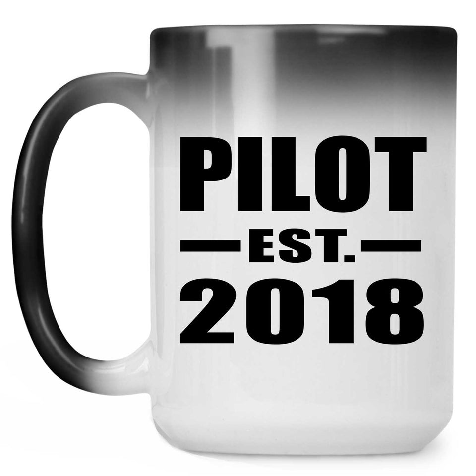 Pilot Established EST. 2018 - 15 Oz Color Changing Mug
