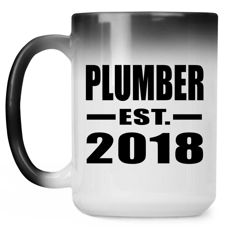 Plumber Established EST. 2018 - 15 Oz Color Changing Mug