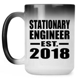 Stationary Engineer Established EST. 2018 - 15 Oz Color Changing Mug