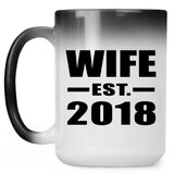 Wife Established EST. 2018 - 15 Oz Color Changing Mug