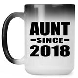 Aunt Since 2018 - 15 Oz Color Changing Mug