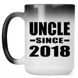 Uncle Since 2018 - 15 Oz Color Changing Mug