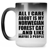 All I Care About Is My Norwegian Forest Cat - 15 Oz Color Changing Mug