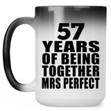 57th Anniversary 57 Years Of Being Mrs Perfect - 15 Oz Color Changing Mug