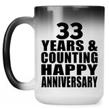 Happy 33rd Anniversary 33 Years & Counting - 15 Oz Color Changing Mug