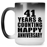 Happy 41st Anniversary 41 Years & Counting - 15 Oz Color Changing Mug