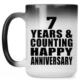 Happy 7th Anniversary 7 Years & Counting - 15 Oz Color Changing Mug