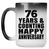 Happy 76th Anniversary 76 Years & Counting - 15 Oz Color Changing Mug