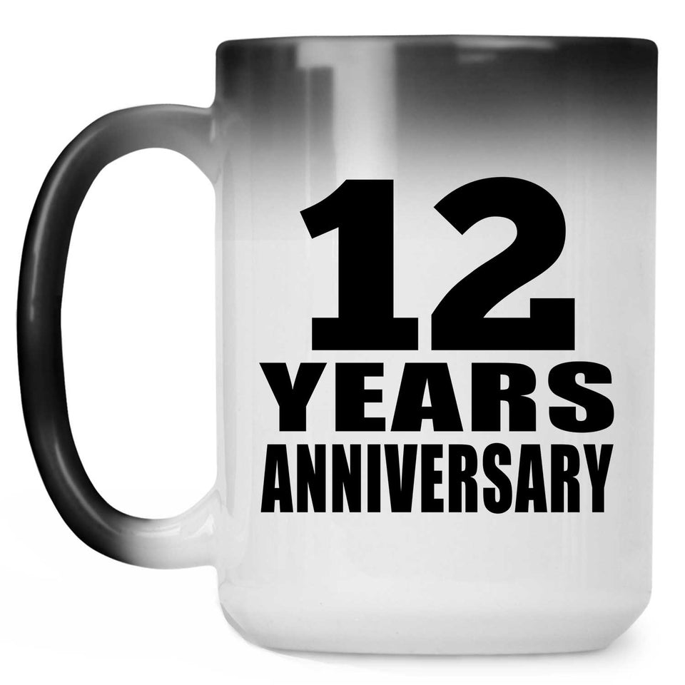 12th Anniversary 12 Years - 15 Oz Color Changing Mug
