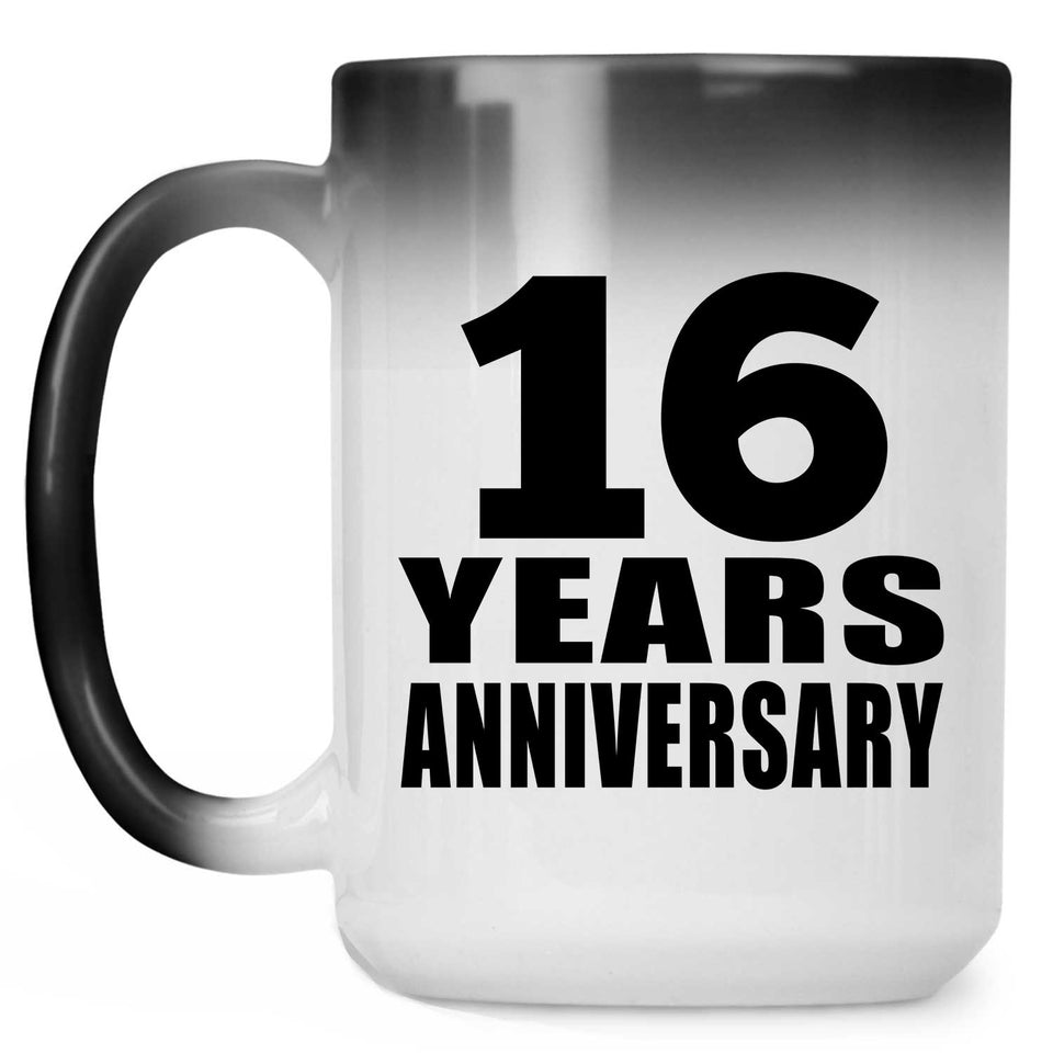 16th Anniversary 16 Years - 15 Oz Color Changing Mug