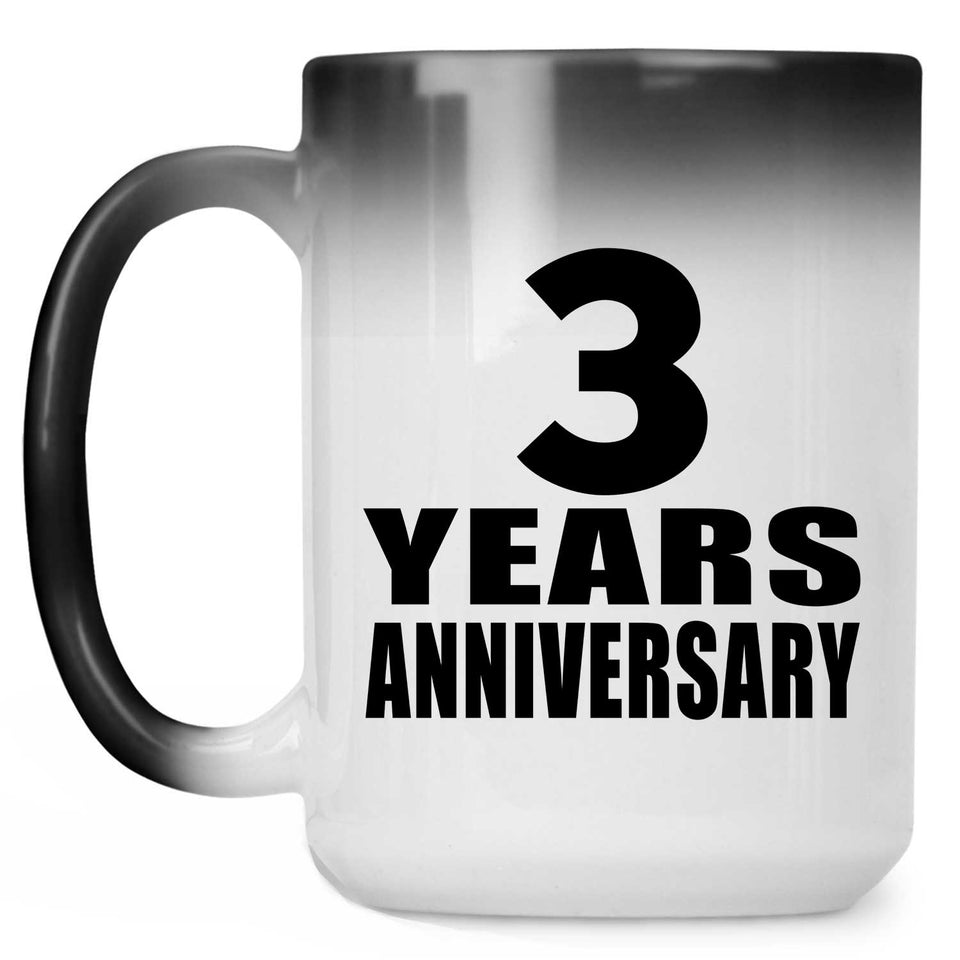 3rd Anniversary 3 Years - 15 Oz Color Changing Mug