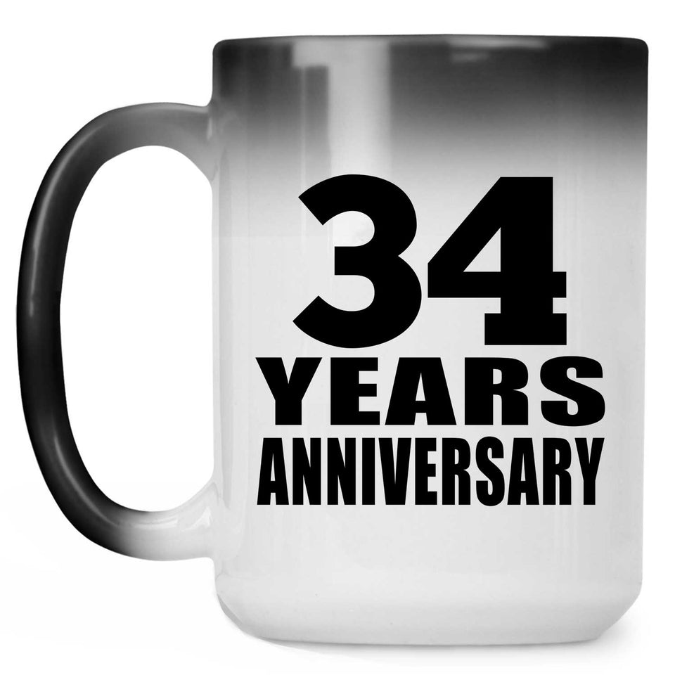 34th Anniversary 34 Years - 15 Oz Color Changing Mug