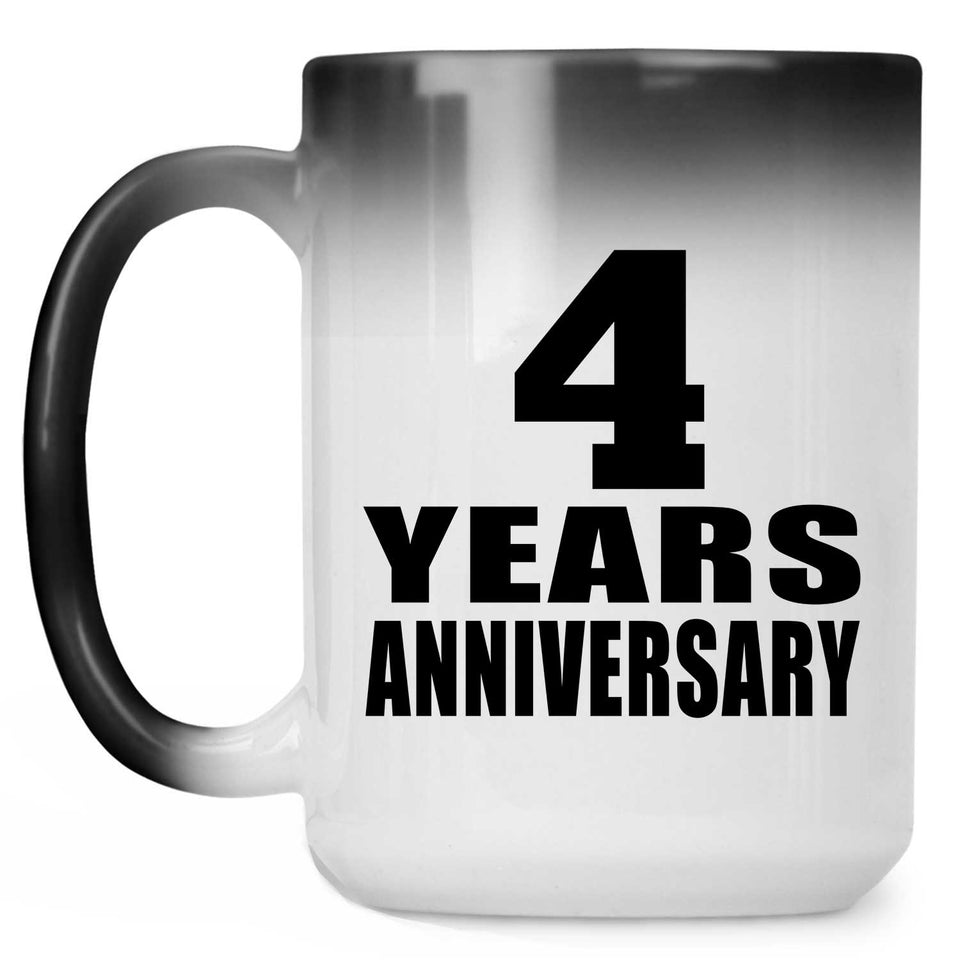 4th Anniversary 4 Years - 15 Oz Color Changing Mug