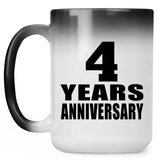 4th Anniversary 4 Years - 15 Oz Color Changing Mug