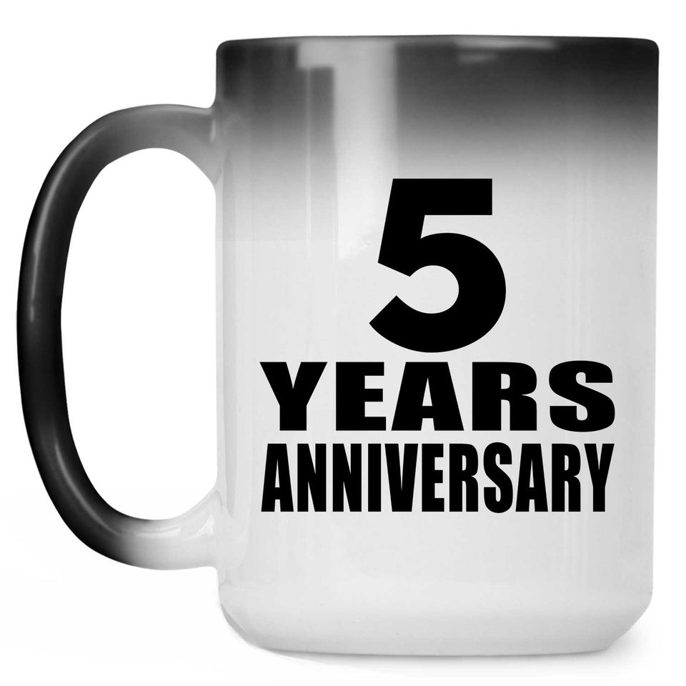 5th Anniversary 5 Years - 15 Oz Color Changing Mug