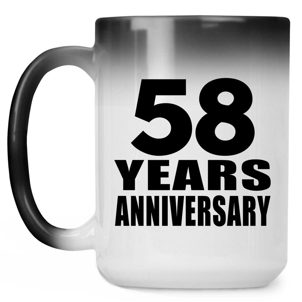 58th Anniversary 58 Years - 15 Oz Color Changing Mug