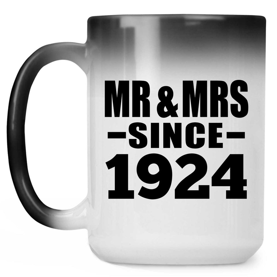 100th Anniversary Mr & Mrs Since 1924 - 15 Oz Color Changing Mug