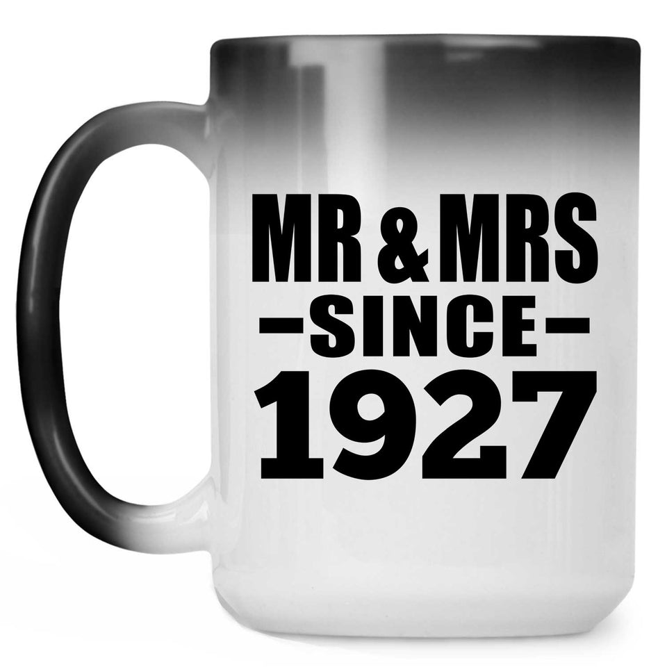 97th Anniversary Mr & Mrs Since 1927 - 15 Oz Color Changing Mug