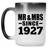 97th Anniversary Mr & Mrs Since 1927 - 15 Oz Color Changing Mug