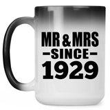 95th Anniversary Mr & Mrs Since 1929 - 15 Oz Color Changing Mug