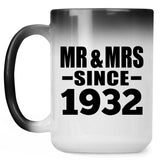 92nd Anniversary Mr & Mrs Since 1932 - 15 Oz Color Changing Mug