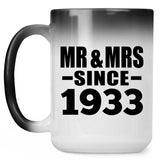 91st Anniversary Mr & Mrs Since 1933 - 15 Oz Color Changing Mug