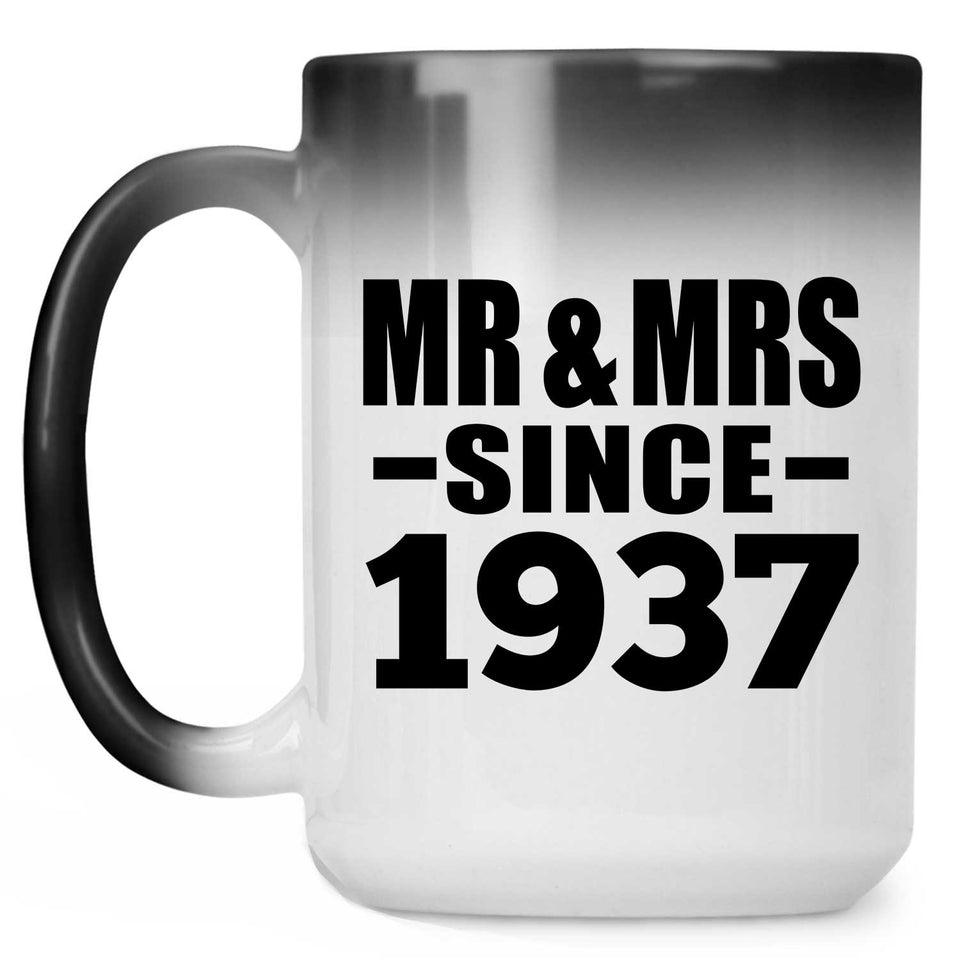 87th Anniversary Mr & Mrs Since 1937 - 15 Oz Color Changing Mug