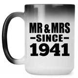 83rd Anniversary Mr & Mrs Since 1941 - 15 Oz Color Changing Mug