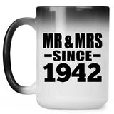 82nd Anniversary Mr & Mrs Since 1942 - 15 Oz Color Changing Mug