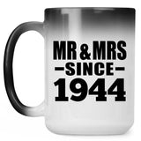 80th Anniversary Mr & Mrs Since 1944 - 15 Oz Color Changing Mug