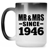 78th Anniversary Mr & Mrs Since 1946 - 15 Oz Color Changing Mug