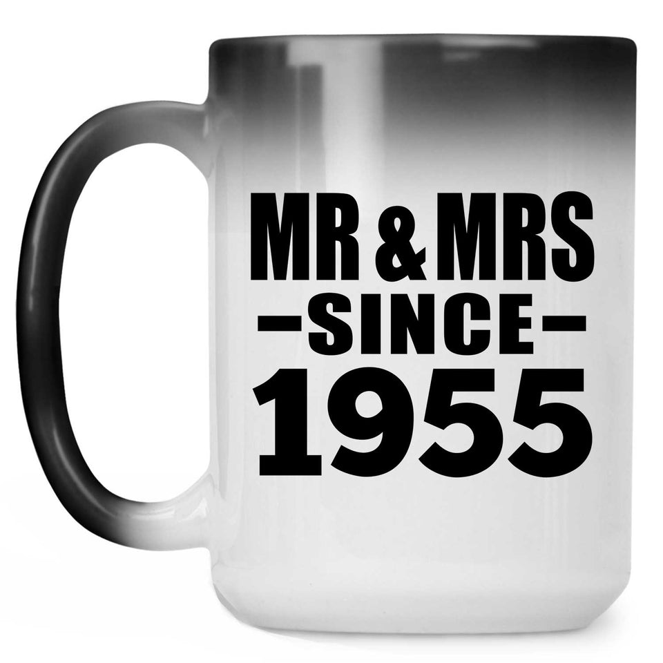 69th Anniversary Mr & Mrs Since 1955 - 15 Oz Color Changing Mug