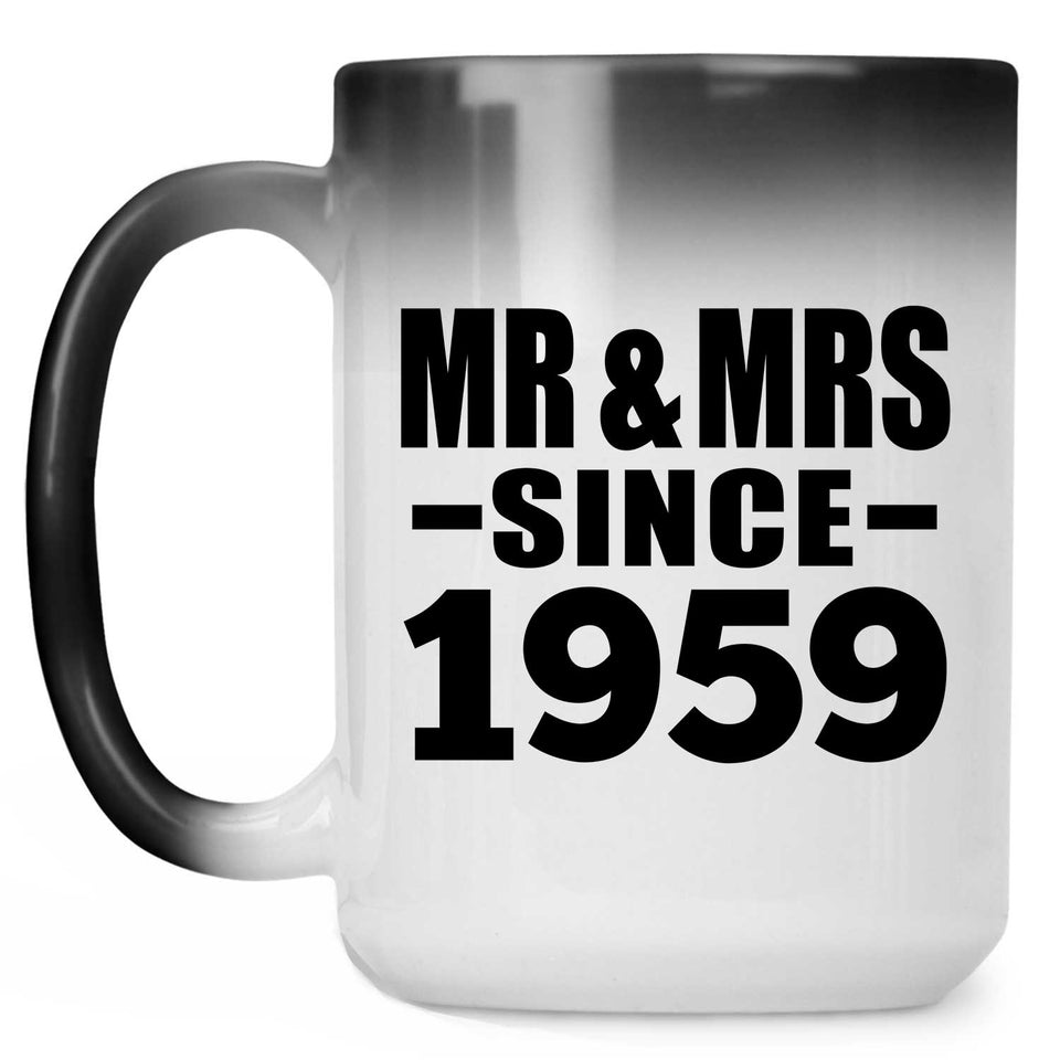 65th Anniversary Mr & Mrs Since 1959 - 15 Oz Color Changing Mug