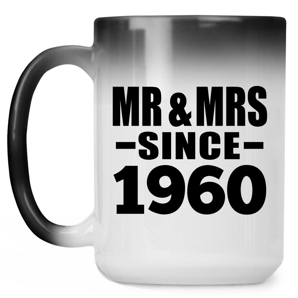 64th Anniversary Mr & Mrs Since 1960 - 15 Oz Color Changing Mug