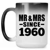 64th Anniversary Mr & Mrs Since 1960 - 15 Oz Color Changing Mug
