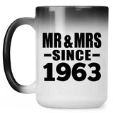 61st Anniversary Mr & Mrs Since 1963 - 15 Oz Color Changing Mug